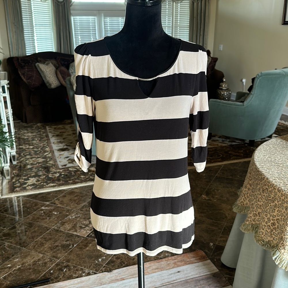 WHBM Striped knit blouse